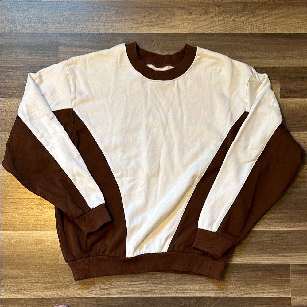Brown and White Sweater